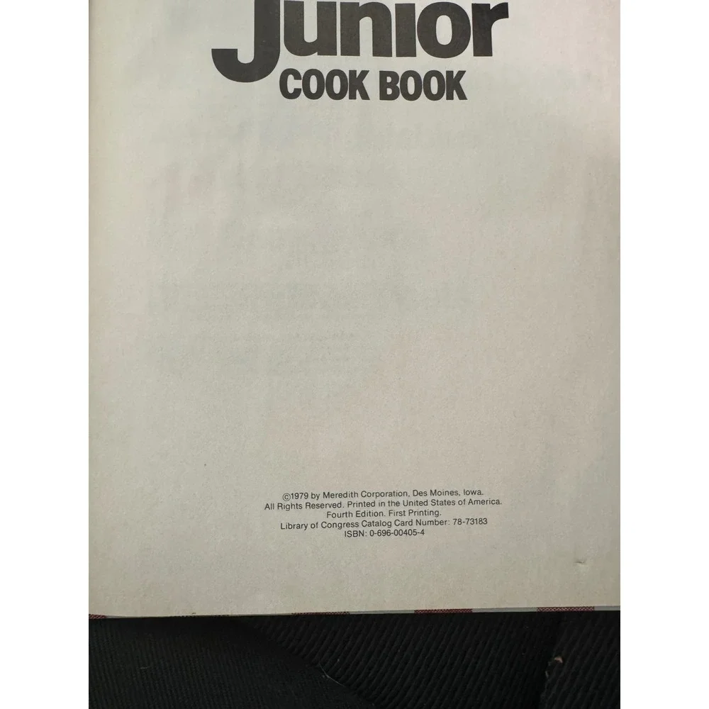 Vintage 1979 Better Homes and Gardens New Junior Cook Book 4th Ed 1st Printing